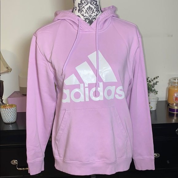 Adidas Pink Pullover Hoodie Sweatshirt Size Small - Picture 3 of 10